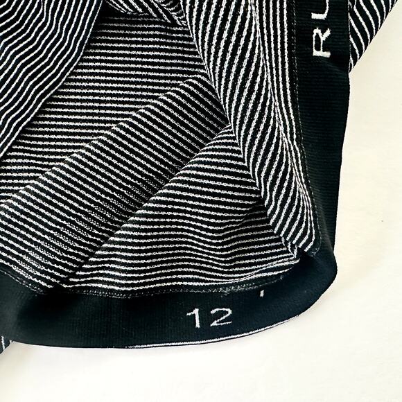 Lululemon Swiftly Tech Long Sleeve Crew 12 *Original Fit Black White Stripe - Picture 4 of 5